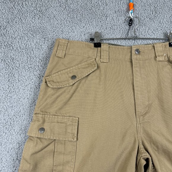 Duluth Trading Co Shorts Mens Size 40 Brown Heavy Canvas Cargo Shorts 9" Inseam - Picture 2 of 16